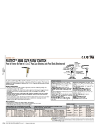 Thumbnail of document Data Sheet - V10 Flotect Mini-Size Flow Switch
